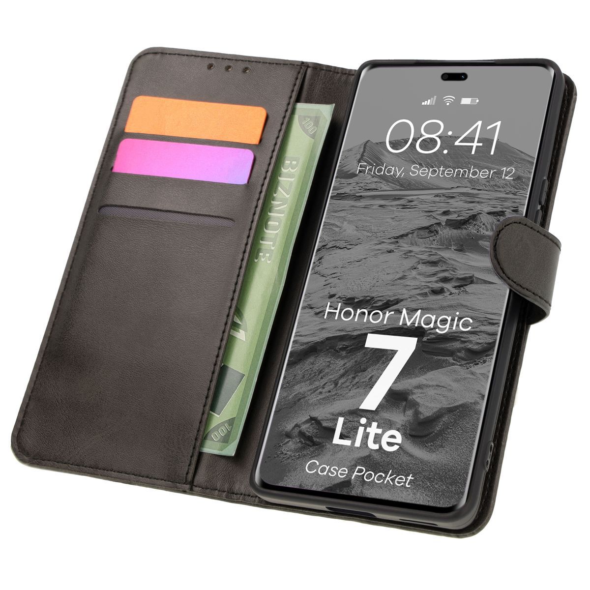 Etui z klapką Bizon Case Pocket do Honor Magic7 Lite